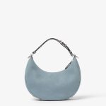FENDI Fendigraphy Small Mercury blue nubuck Cuoio Romano leather bag - Image 3